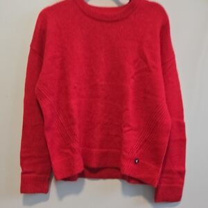 Calvin Klein Jeans Vibrant Red Crew Neck Sweater